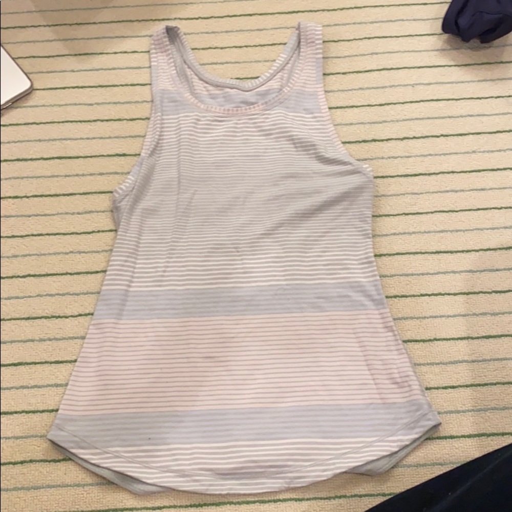 blue/ grey/ pink LULU lemon tank top- size 4